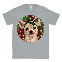 Heather Grey Christmas Chihuahua With Buffalo Plaid Classic Tee - RanaPortraitStore