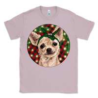 Lilac Christmas Chihuahua With Buffalo Plaid Classic Tee - RanaPortraitStore