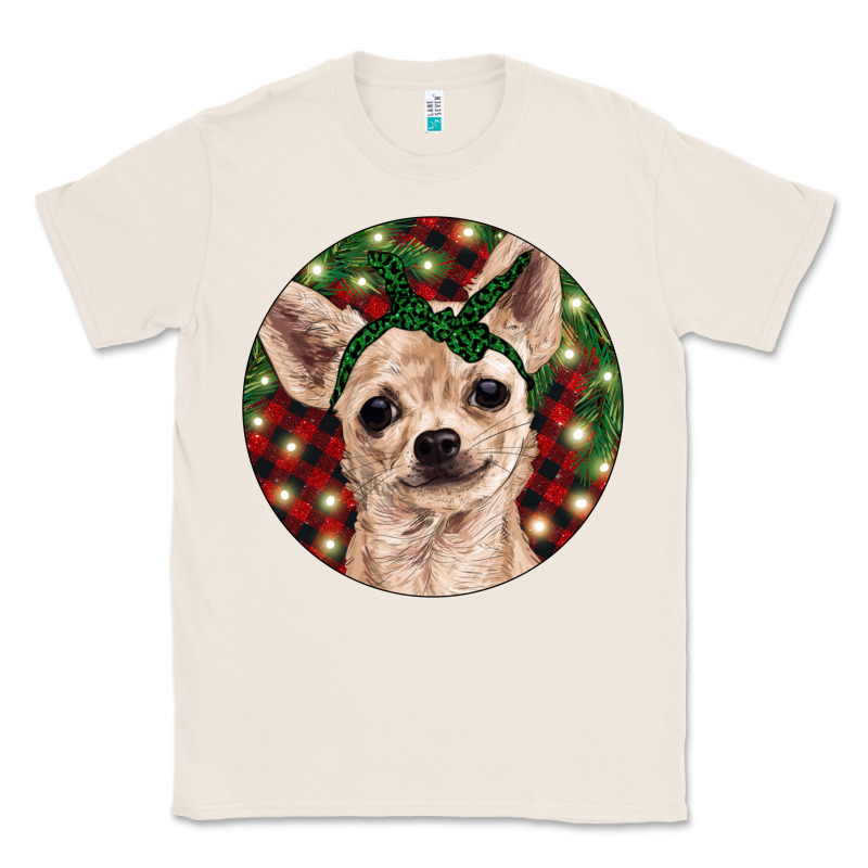Christmas Chihuahua With Buffalo Plaid Classic Tee by RanaPortraitStore | Teevron