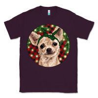 Plum Christmas Chihuahua With Buffalo Plaid Classic Tee - RanaPortraitStore