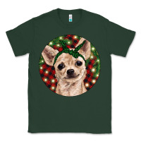 Sports Green Christmas Chihuahua With Buffalo Plaid Classic Tee - RanaPortraitStore
