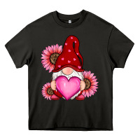 Asphalt valentines day with sunflowers gnomes Heavy Core Tee - RanaPortraitStore