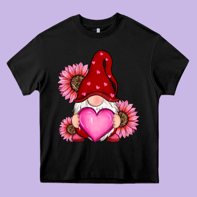 Valentines Day With Sunflowers Gnomes Heavy Core Tee Designed By Ranaportraitstore