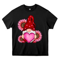 Black valentines day with sunflowers gnomes Heavy Core Tee - RanaPortraitStore