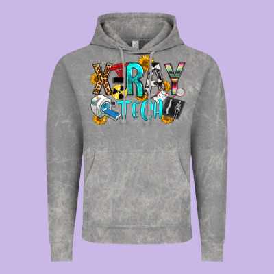 X Ray Tech Vintage Hoodie Designed By Oliviacreatesart