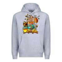 Heather Grey Than Honey Premium Hoodie - CowhideDigitalArt