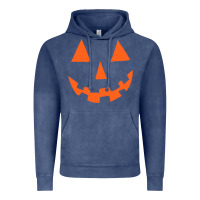 Vintage Denim Halloween Pumpkin Face Gift Creepy Spooky Horror Vintage Hoodie - maiPhamDesign