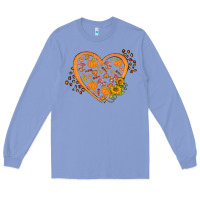 Colony Blue Western Autumn Heart Long Sleeve Tee - FaDigitalArtStudio