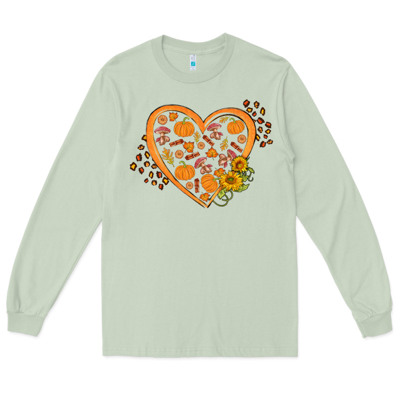 Western Autumn Heart Long Sleeve Tee by FaDigitalArtStudio | Teevron