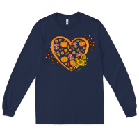 Navy Western Autumn Heart Long Sleeve Tee - FaDigitalArtStudio