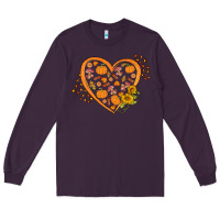 Plum Western Autumn Heart Long Sleeve Tee - FaDigitalArtStudio