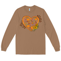 Toasted Coconut Western Autumn Heart Long Sleeve Tee - FaDigitalArtStudio