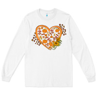 White Western Autumn Heart Long Sleeve Tee - FaDigitalArtStudio