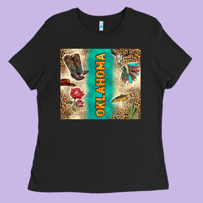 Oklahoma Ladies Tee Designed By Tumblerdesignbyshophia