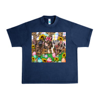 Navy easter farm animals Happy Easter Day Urban Heavy Tee - CowGirlArtShop
