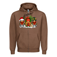 Chestnut Christmas choir gnomes Zipper Hoodie - BarkalooDesign