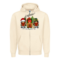 Sandshell Christmas choir gnomes Zipper Hoodie - BarkalooDesign