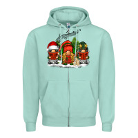Seafoam Christmas choir gnomes Zipper Hoodie - BarkalooDesign