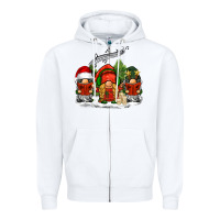 White Christmas choir gnomes Zipper Hoodie - BarkalooDesign