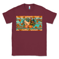 Burgundy Fall coop animals pumpkin Classic Tee - Artiststas