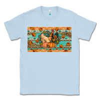 Dusty Blue Fall coop animals pumpkin Classic Tee - Artiststas