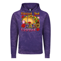 Cloud Purple Blessed and taco obsessed Mexico Vintage Hoodie - FaDigitalArtStudio