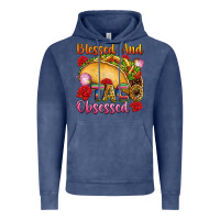 Vintage Denim Blessed and taco obsessed Mexico Vintage Hoodie - FaDigitalArtStudio