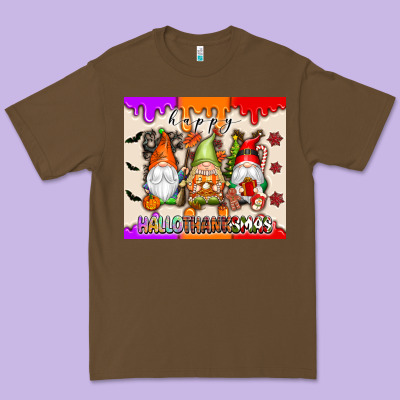 Happy Hallothanksmas Gnomes Premium Tee Designed By Texasbilliewilder
