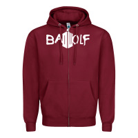 Burgundy bad wolf   doctor who Zipper Hoodie - maiPhamDesign