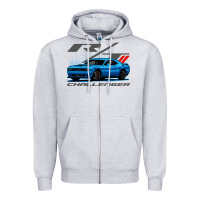 Heather Grey Blue Challenger RT T-Shirt Zipper Hoodie - maiPhamDesign