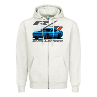 Oatmeal Heather Blue Challenger RT T-Shirt Zipper Hoodie - maiPhamDesign