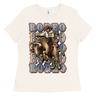 Bone Rodeo Cowboy bull western Ladies Tee - HowdyJamesFarm
