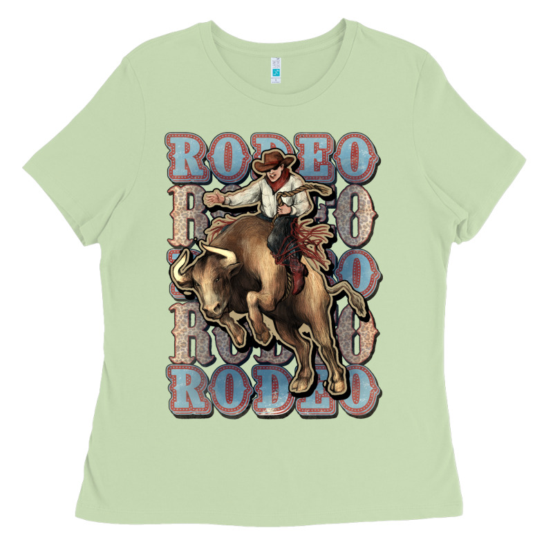 Rodeo Cowboy Bull Western Ladies Tee by HowdyJamesFarm | Teevron
