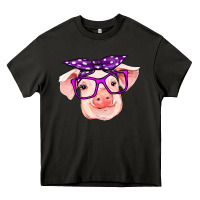 Asphalt pig with bandana Heavy Core Tee - RanaPortraitStore