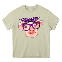 Mossy pig with bandana Heavy Core Tee - RanaPortraitStore