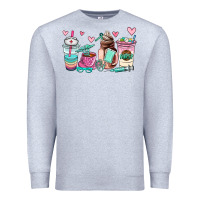 Heather Grey nurse  coffee cup Premium Sweatshirt - AdoDesignShop