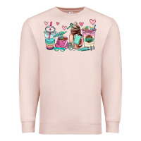 Pale Pink nurse  coffee cup Premium Sweatshirt - AdoDesignShop