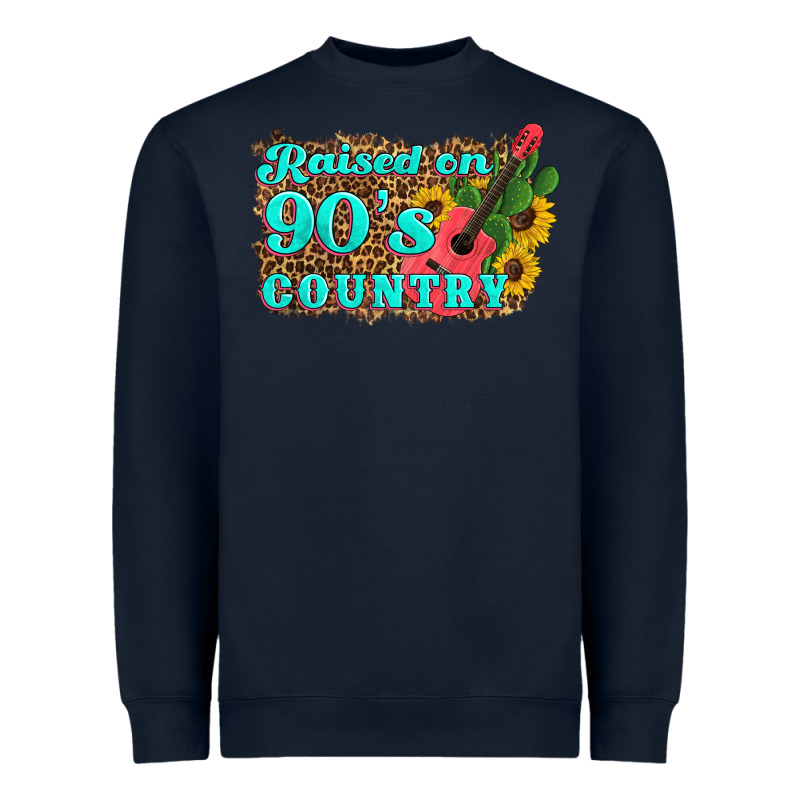 Raised 90's Country Guitar Cactus Sunflower's Heavyweight Sweatshirt by Artiststas | Teevron
