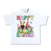 White Happy Easter gnomies Easter Day Urban Heavy Tee - CowGirlArtShop