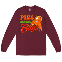 Burgundy Pies Before Guys Long Sleeve Tee - FaDigitalArtStudio