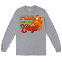 Heather Grey Pies Before Guys Long Sleeve Tee - FaDigitalArtStudio
