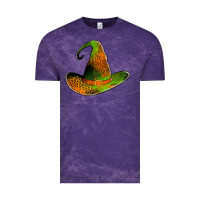Cloud Purple leopard witch hat Vintage Tee - Jasminsmagicworld