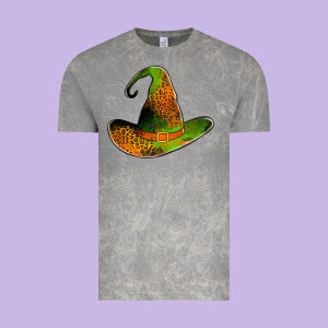 Leopard Witch Hat Vintage Tee Designed By Jasminsmagicworld