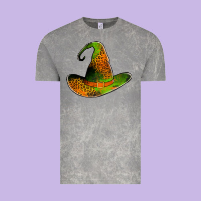 Leopard Witch Hat Vintage Tee Designed By Jasminsmagicworld