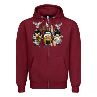 Burgundy pastor nun religious gnome Zipper Hoodie - BarkalooDesign