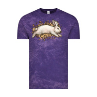 Cloud Purple Bunny Rabbit leopard Easter Day Vintage Tee - HowdyJamesFarm