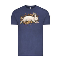 Vintage Denim Bunny Rabbit leopard Easter Day Vintage Tee - HowdyJamesFarm