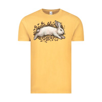 Vintage Mustard Bunny Rabbit leopard Easter Day Vintage Tee - HowdyJamesFarm