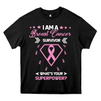 Black I am a Breast Cancer Survivor What is Your Superpower Heavy Core Tee - Bettercallsaul