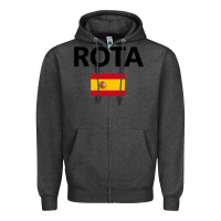 Charcoal Heather rota spain spanish flag city vacation travel gift pullover hoodie Zipper Hoodie - maiPhamDesign